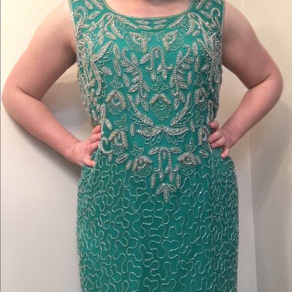 Vintage Dresses & Skirts - Silk and beaded vintage maxi dress